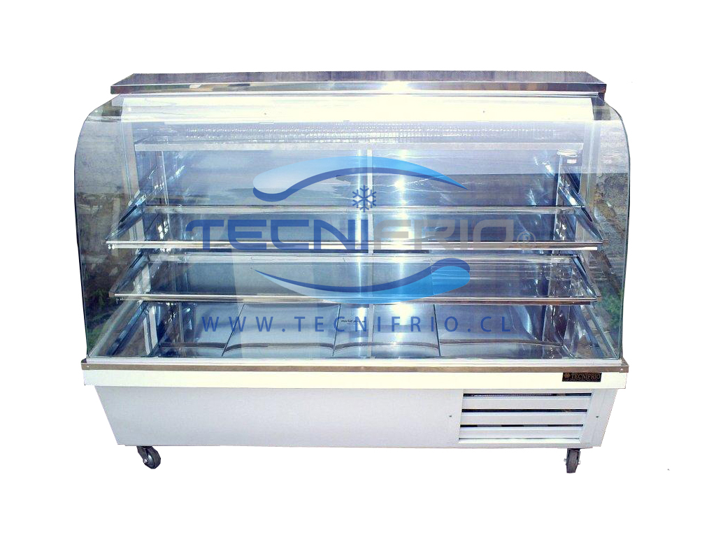 Vitrina Pastelero vidrio curvo