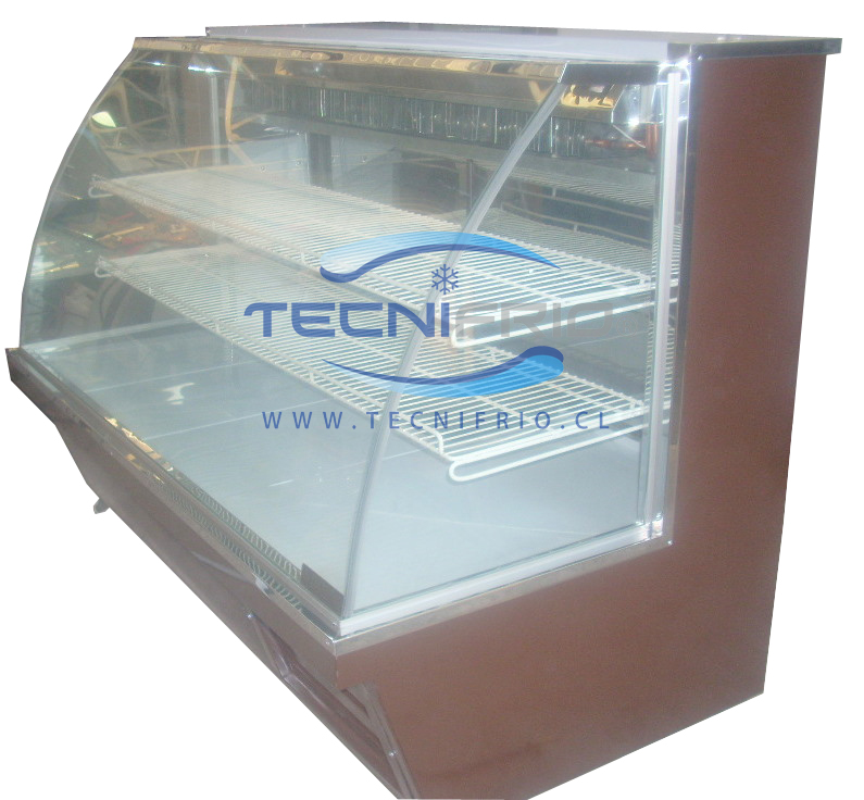 Vitrina Pastelera vidrio media curva